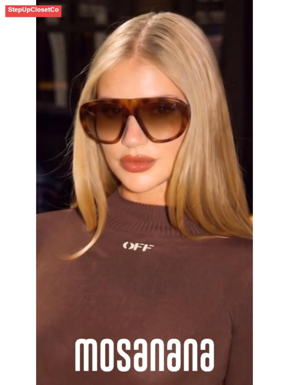 Oversized Aviator Sunglasses Women UV400 Retro Trendy - Picture 6 of 6